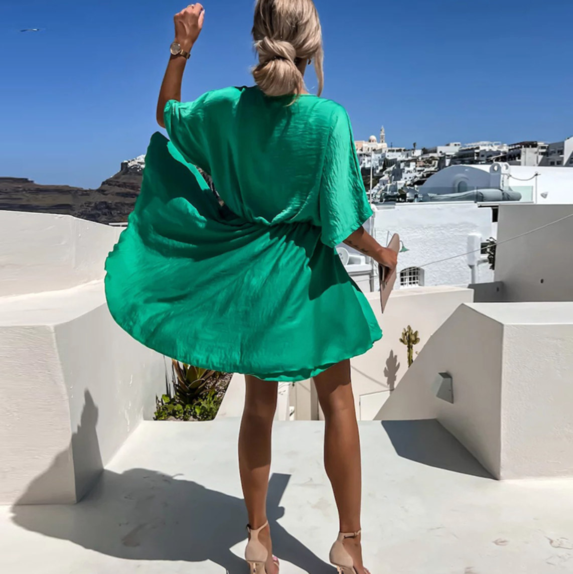 Dam Sommarklänning Luftig 100% Bomull Elegant Design 5