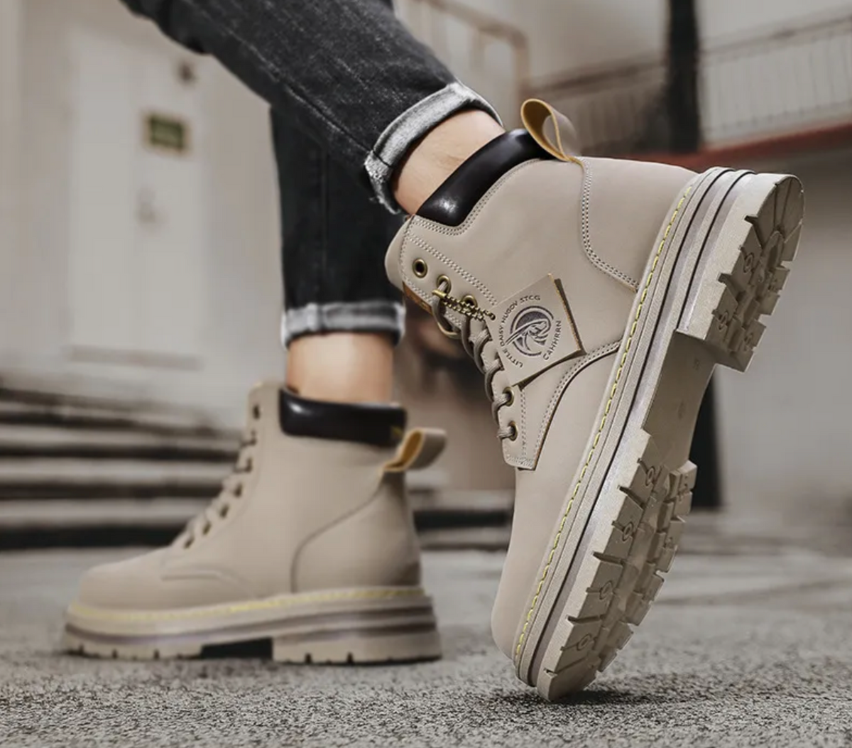 Herrstövlar Lapptäcke Design PU Bomull 4