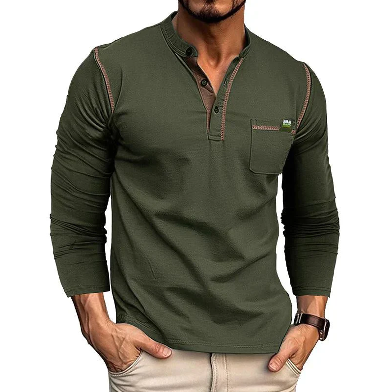 Variant image for Herrskjorta Modern Avslappnad Stil Andningsbart Tyg-39