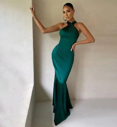 Variant image for Dam Maxiklänning Satin Elegant Stil-9