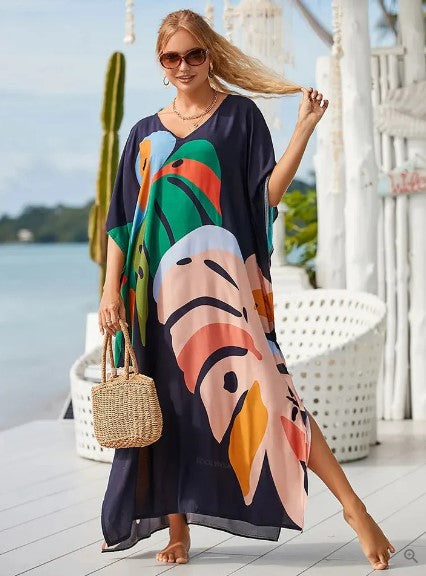 Variant image for Kvinnors Lång Boho Klänning Grafiskt Regnbåge Polyester-25