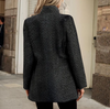 Dam Blazer Elegant Mångsidig Stil Polyester Viskos-3