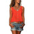 Dam Top Smal Passform Andningsbart Tyg Ibiza Stil-3