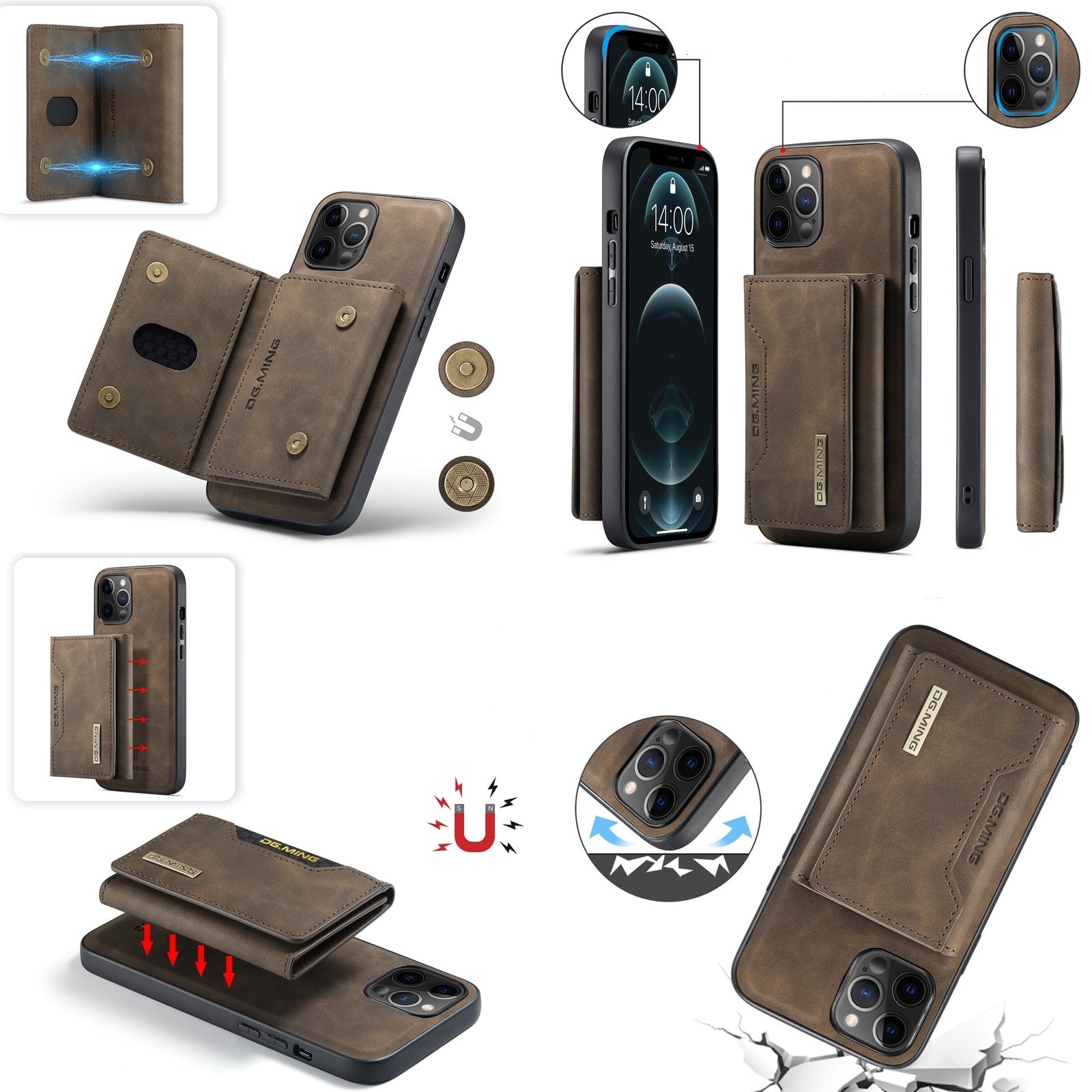 Magnetisk Plånboksfodral för Telefon