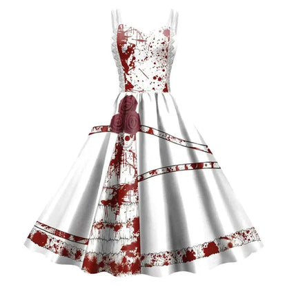 Variant image for Damklänning Gotisk A-linje Vintage Stil-17