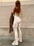 Dam Jumpsuit Stropplös Elegant Polyester med Blommiga Ben-3