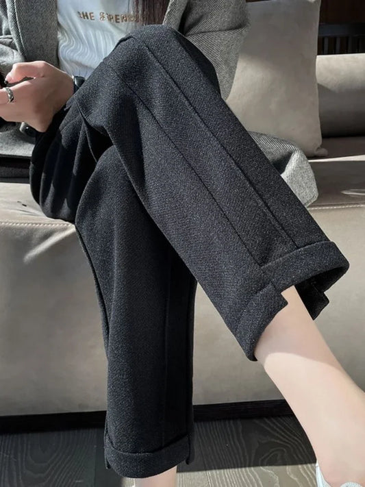 Snygga Byxor Dam Vida Svarta Polyester Elegant Stil 1