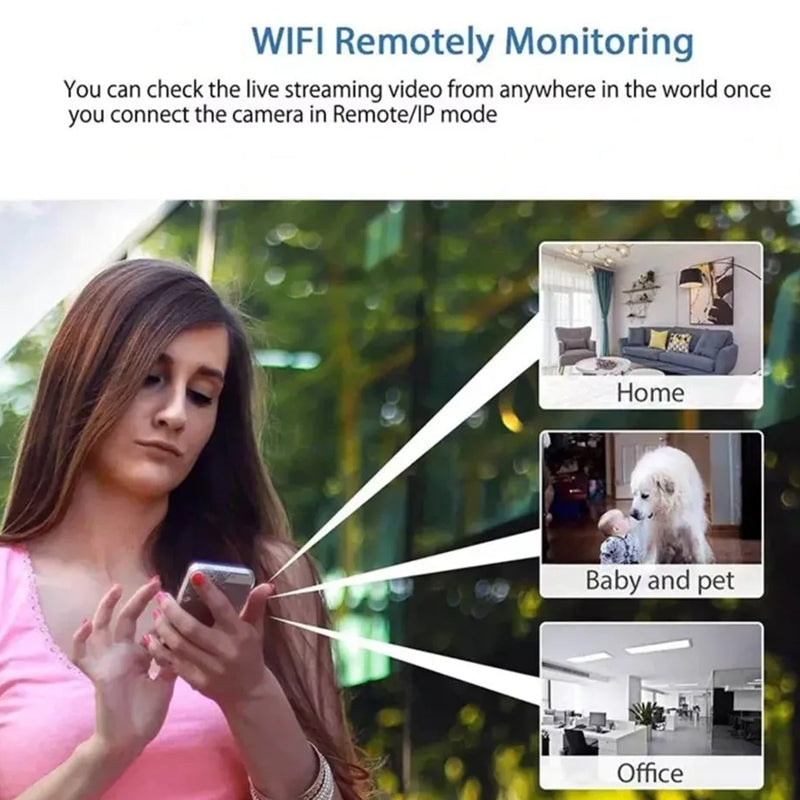 Trådlös Övervakningskamera Inomhus Mini HD WiFi för Mobilövervakning-5