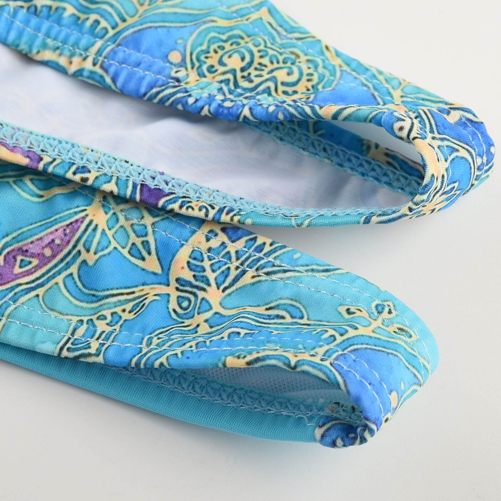 Bikini Dam | Tvådelad Baddräkt | Vadderad Överdel med Stöd | Hög Midja | Sommarstrand