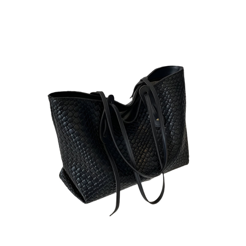 Dam Axelväska Flätad Konstläder för Dagligt Bruk 1