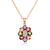 Skimrande Zircon Floral Halsband