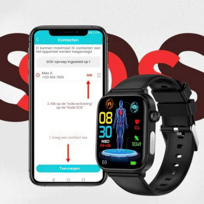 Smartklocka för seniorer med hälsoövervakning och GPS 5