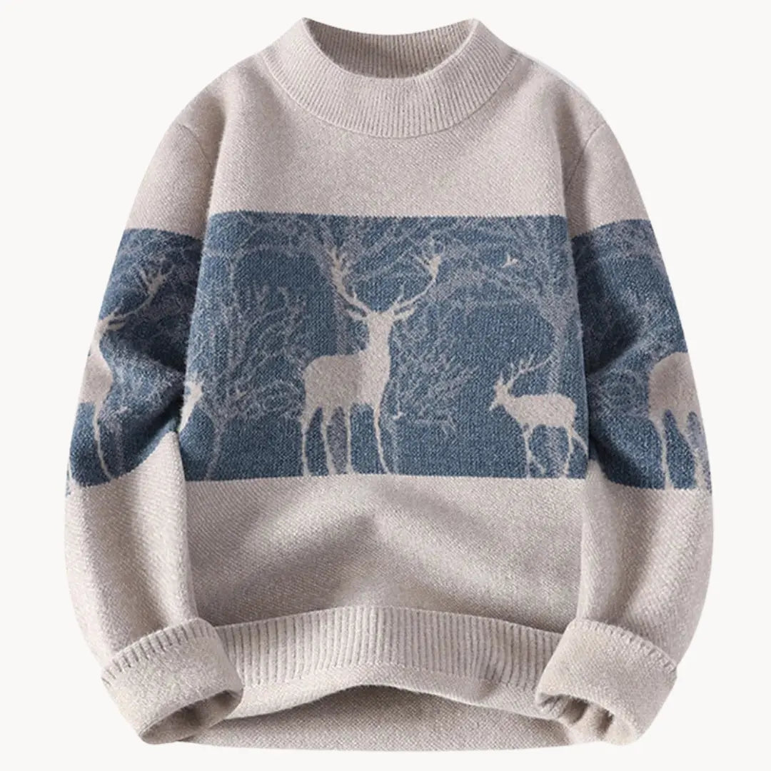 Stickad Dam Tröja Klassisk Stil Med Ribbade Detaljer 8