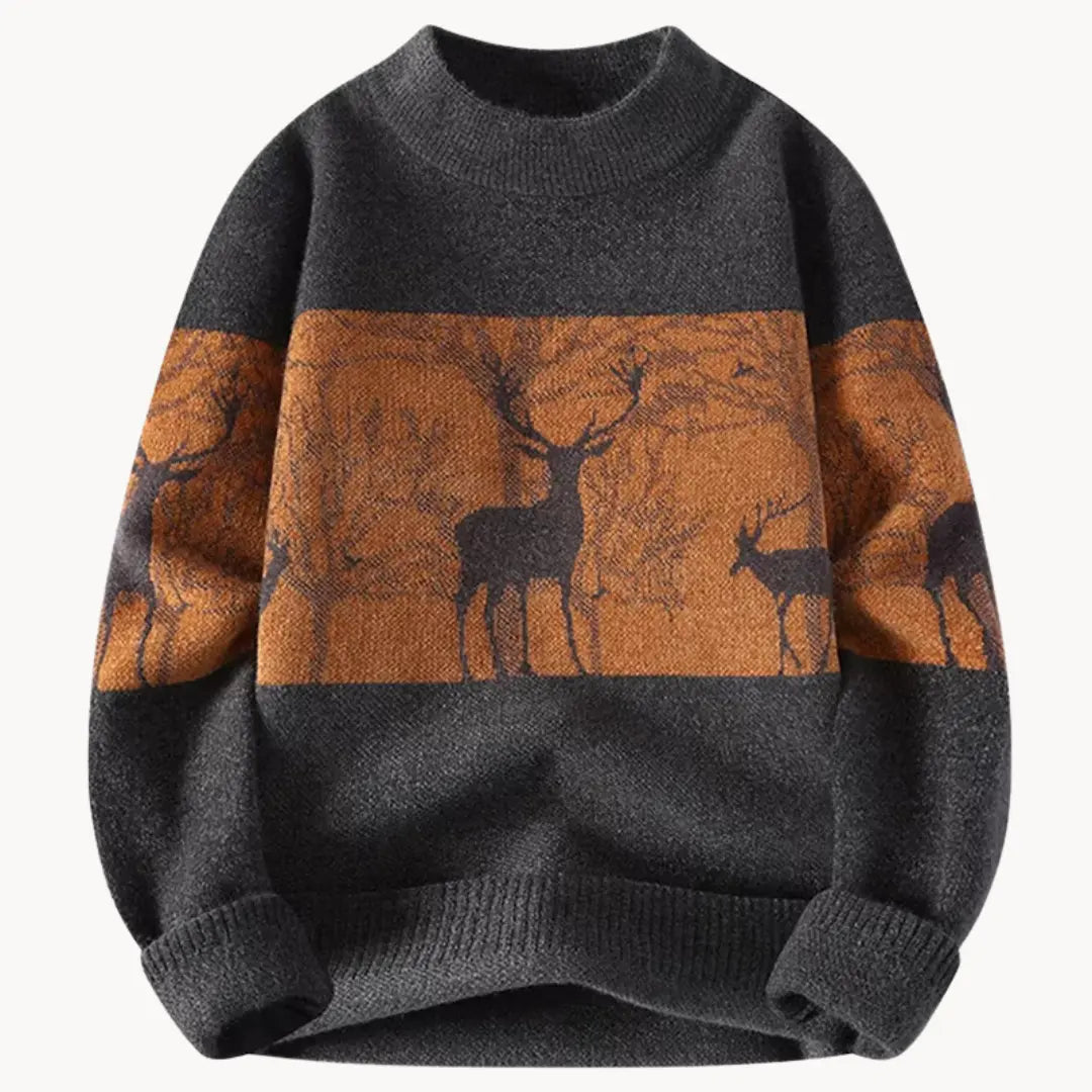 Stickad Dam Tröja Klassisk Stil Med Ribbade Detaljer 9