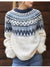 Stickad Dam Tröja Rund Hals Färgglad Pullover 7