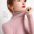Stickad Dam Tröja Turtleneck Mönstrad Långärmad 6