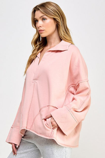 Stickad Dam Tröja V-ringad Dolmanärmar Mjuk Textil 1