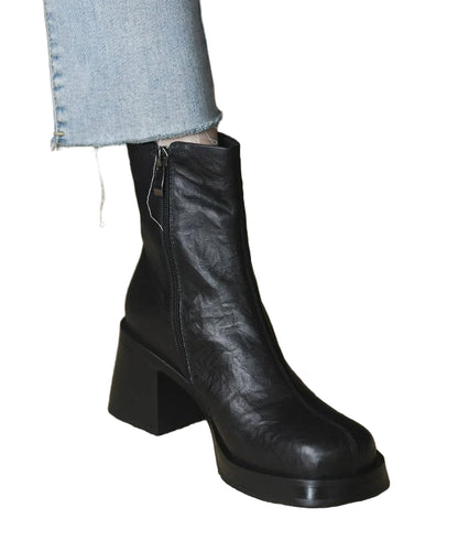 Stövlar Dam Chunky Heel med Dragkedja 0