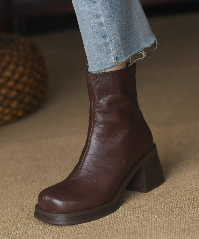 Stövlar Dam Chunky Heel med Dragkedja 1