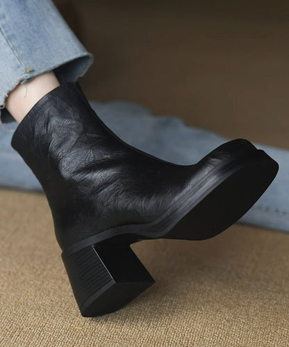 Stövlar Dam Chunky Heel med Dragkedja 2
