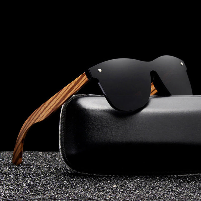 Sunglasses with Zebrano Wood Frame 0