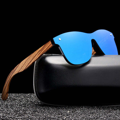 Sunglasses with Zebrano Wood Frame 1