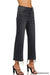 Svart Cropped Jeans med Hög Midja 1