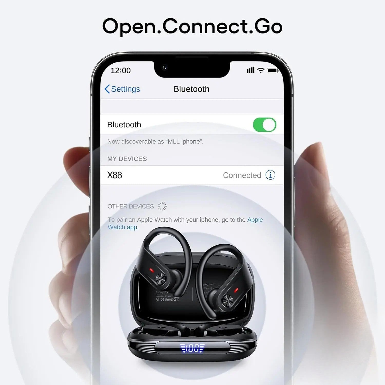 Trådlösa Hörlurar IPX7 Vattentåliga Sporthörlurar In Ear för Aktiv Träning 3