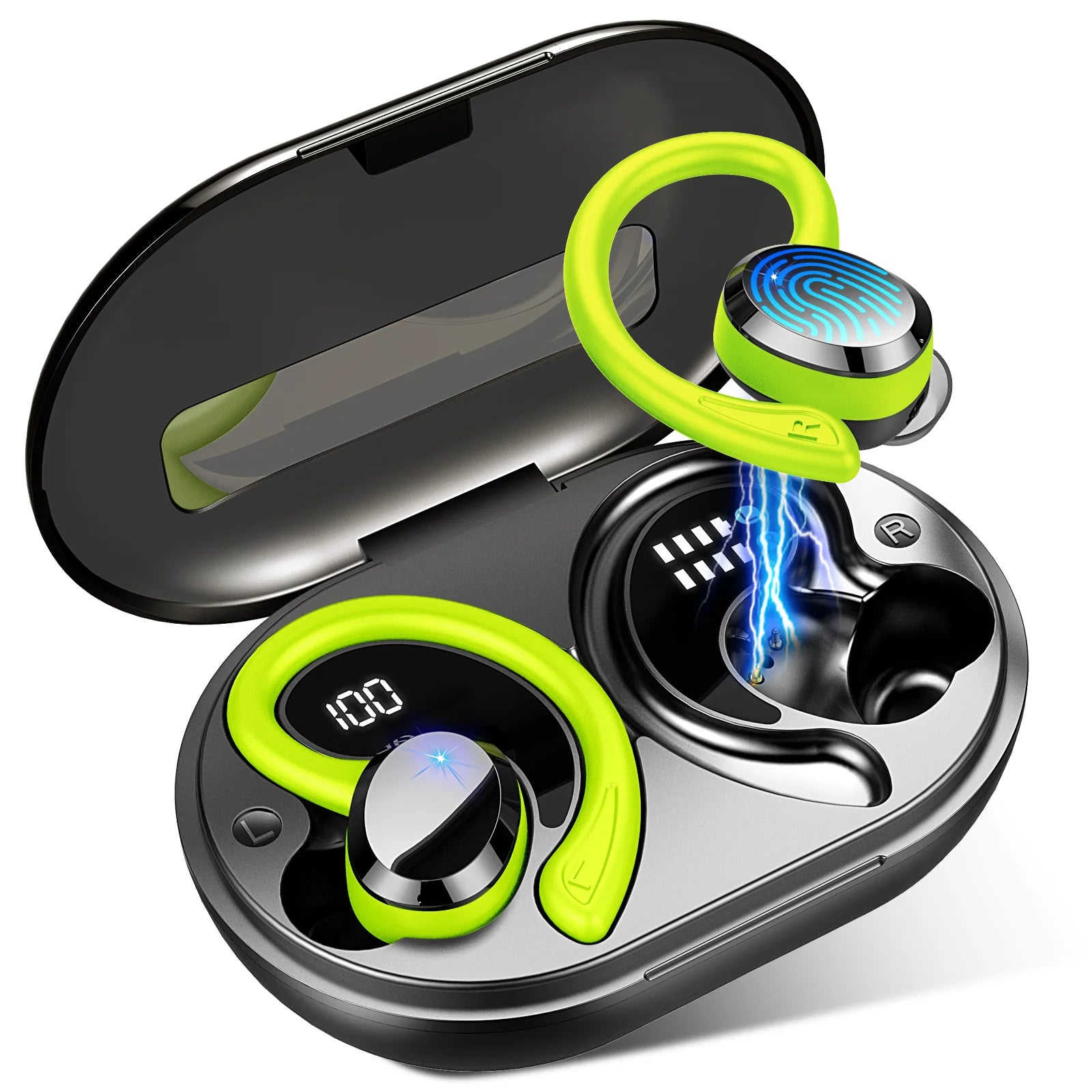 Trådlösa Hörlurar In Ear Vattentåliga för Sport och Träning Bluetooth 5.3 13