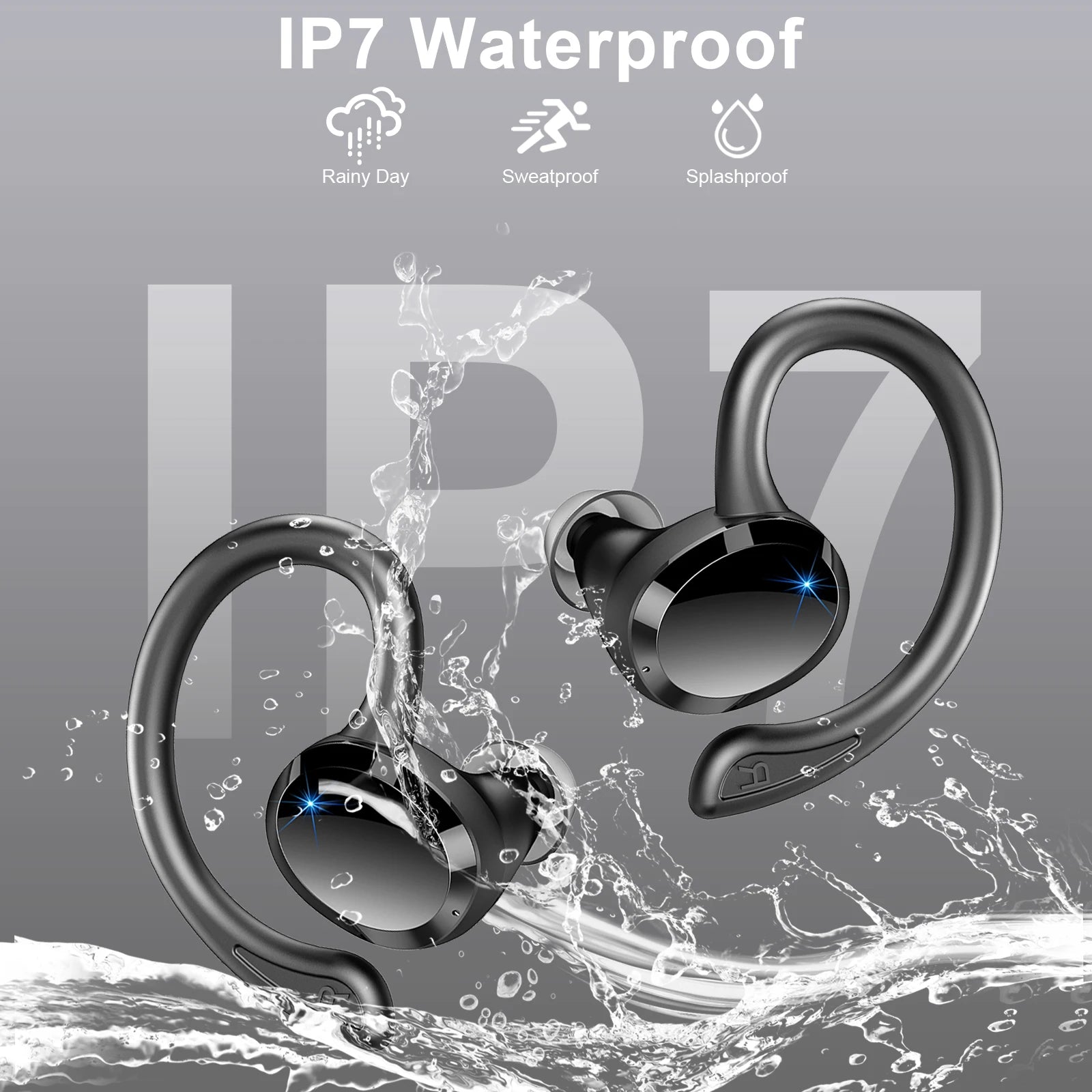 Trådlösa Hörlurar In Ear Vattentåliga för Sport och Träning Bluetooth 5.3 5