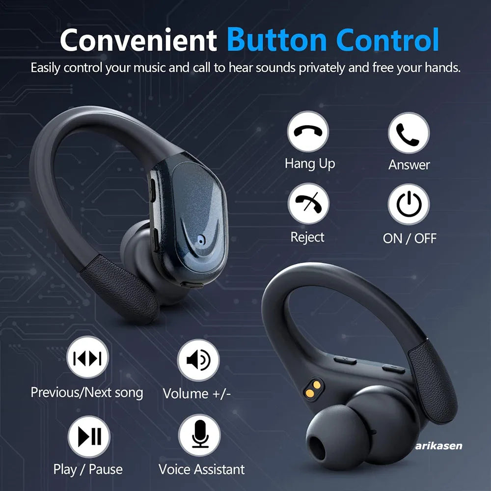 Trådlösa Hörlurar In Ear för Sport med Bluetooth 5.3 och Brusreducering 3