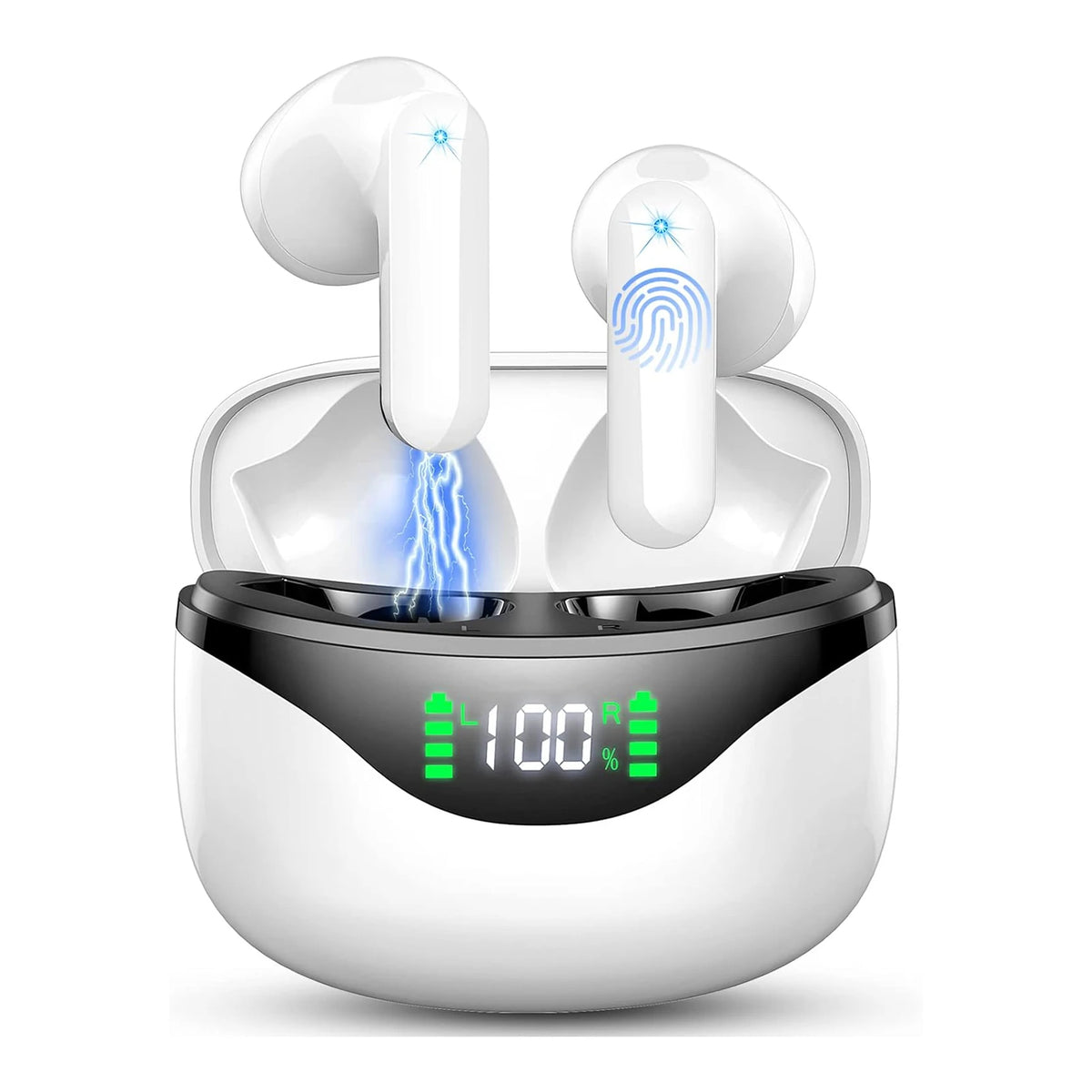 Trådlösa Hörlurar In Ear med Brusreducering och LED-Display 6