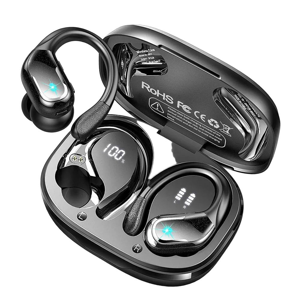 Trådlösa Sporthörlurar In Ear med Djup Bas och Vattentålig Design 0