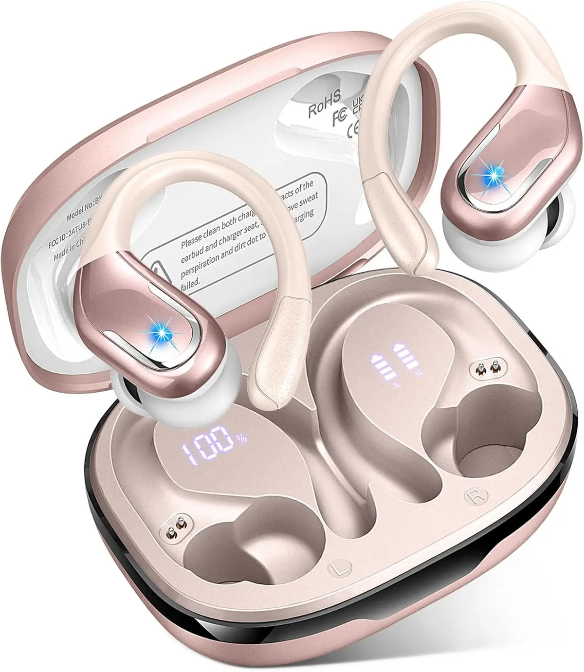 Trådlösa Sporthörlurar In Ear med Djup Bas och Vattentålig Design 7