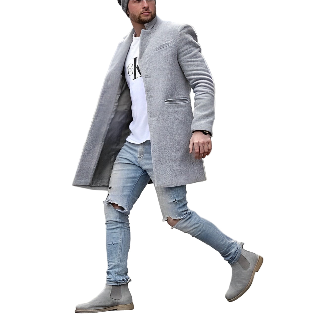 Herrjacka Vinter Elegant Unik Design Varmt Material 1