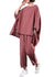 Tvådelat Set Dam Rutig Blus och Byxor Plus Size Komfortabel Design 0
