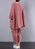 Tvådelat Set Dam Rutig Blus och Byxor Plus Size Komfortabel Design 4