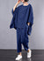 Tvådelat Set Dam Rutig Blus och Byxor Plus Size Komfortabel Design 8