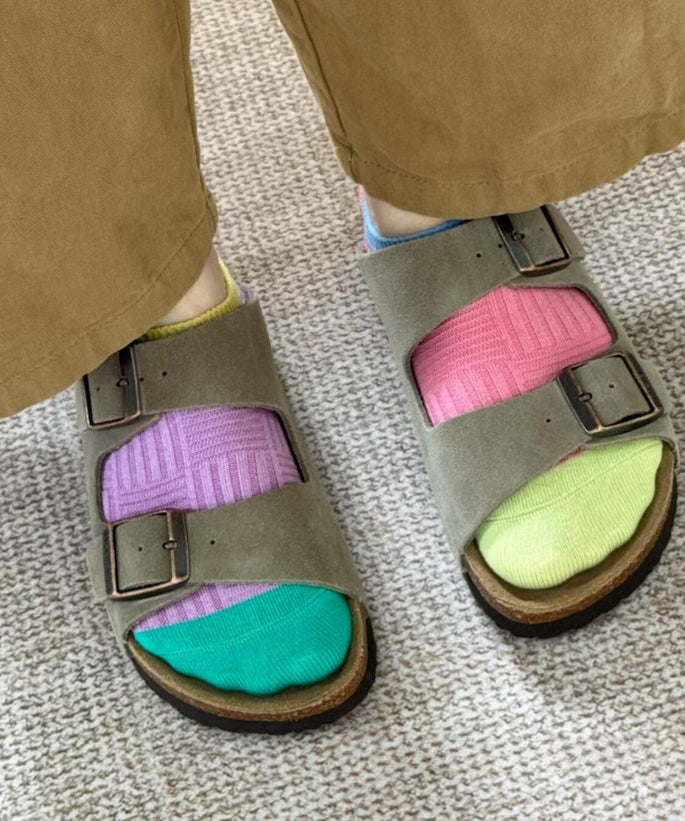 Unisex Ankelstrumpor Kontrastfärgade Sommarstil 4