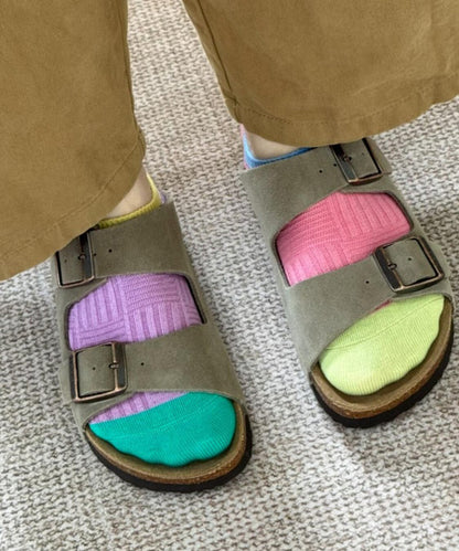 Unisex Ankelstrumpor Kontrastfärgade Sommarstil 4