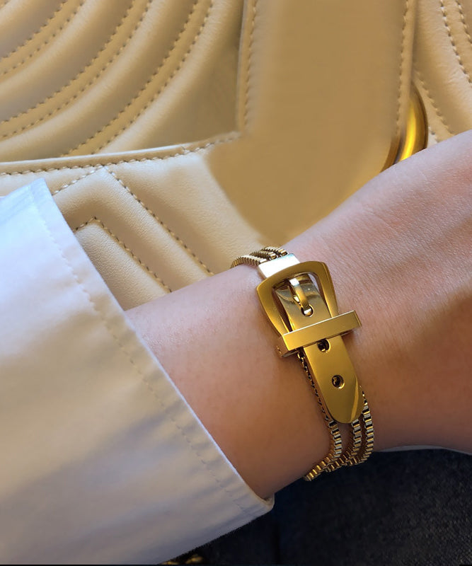 Unisex Armband med Guldöverdrag och Spänne 0