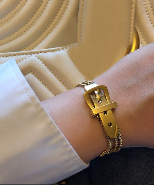 Unisex Armband med Guldöverdrag och Spänne 0