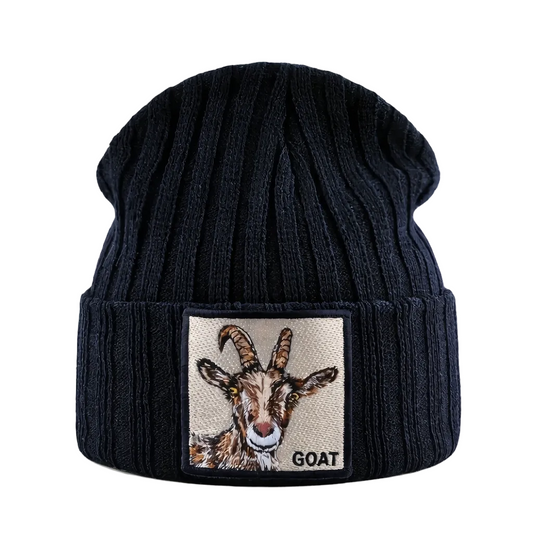 Unisex Beanie med Distinkt Design och Ribbstickad Struktur 0