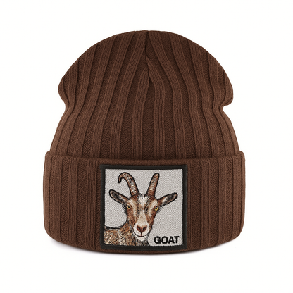 Unisex Beanie med Distinkt Design och Ribbstickad Struktur 1