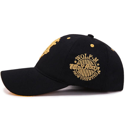 Unisex Broderad Keps med Vargsymbol 3