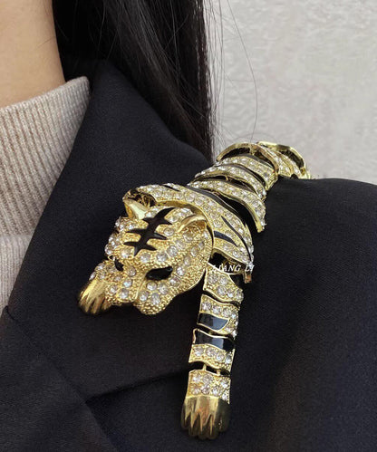 Unisex Brosch med Tigerdesign och Drip Glaze-stil 1