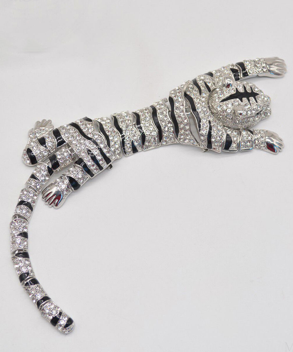 Unisex Brosch med Tigerdesign och Drip Glaze-stil 4