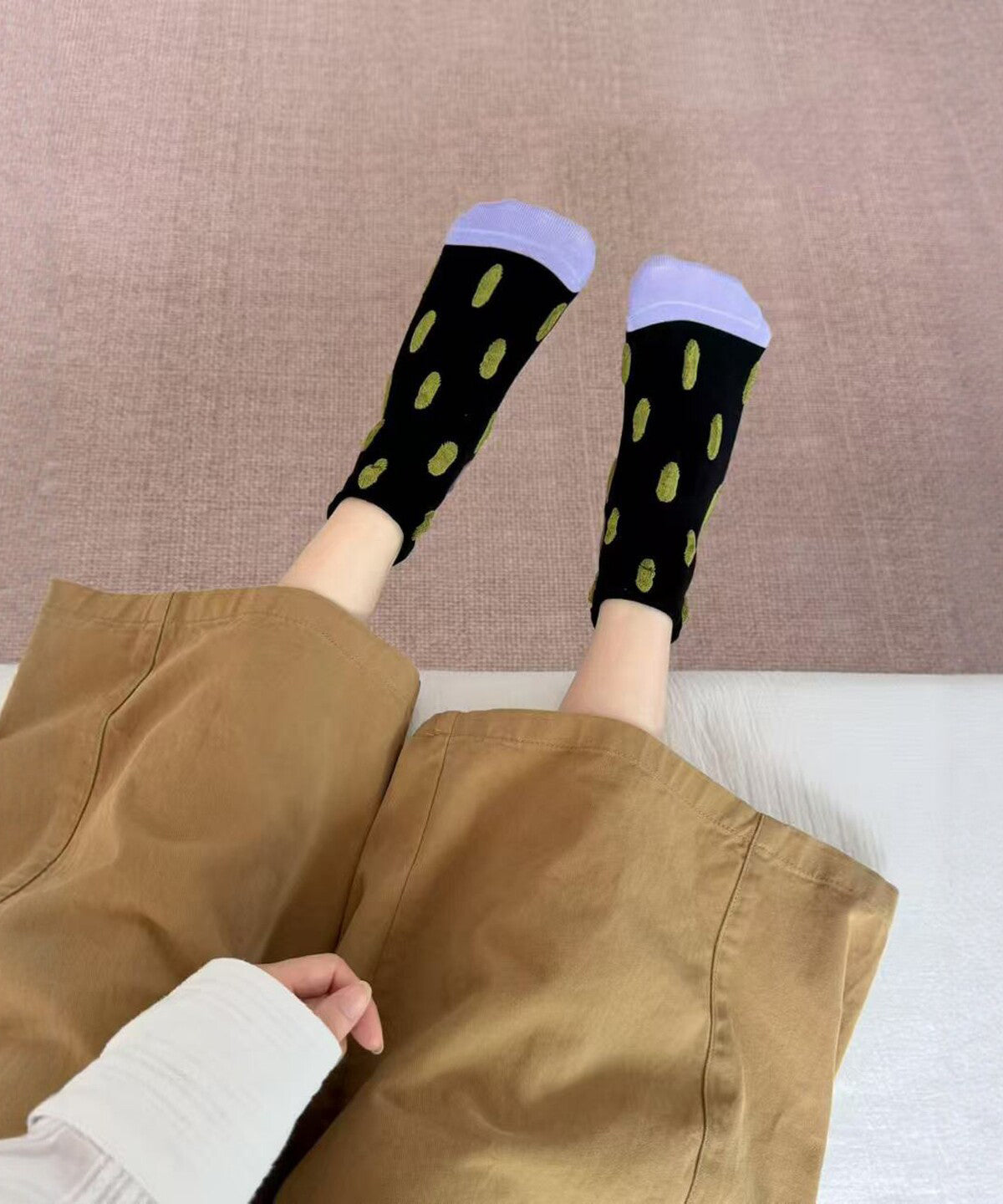 Unisex Crew Strumpor Färgglad Jacquard 2