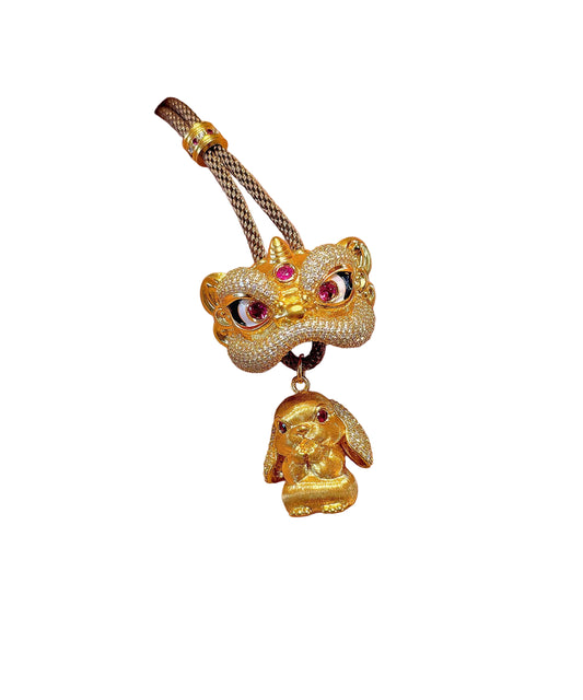 Unisex Halsband med Vintage Lejonmotiv 0