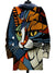 Unisex Hoodie Fleece med Konstnärlig Tryck 0